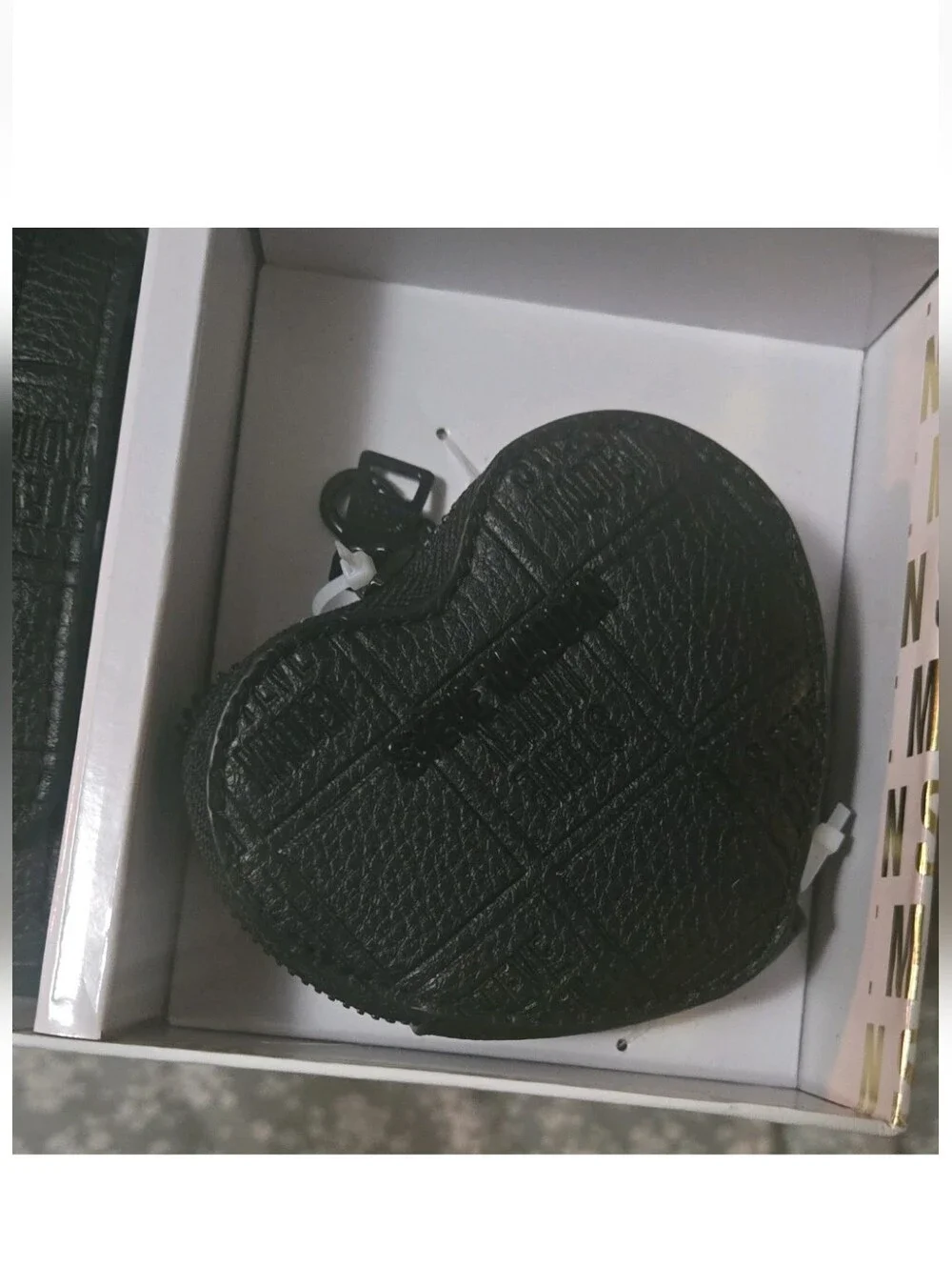 Steve Madden Black Embossed Crossbody Wallet & Strap Set